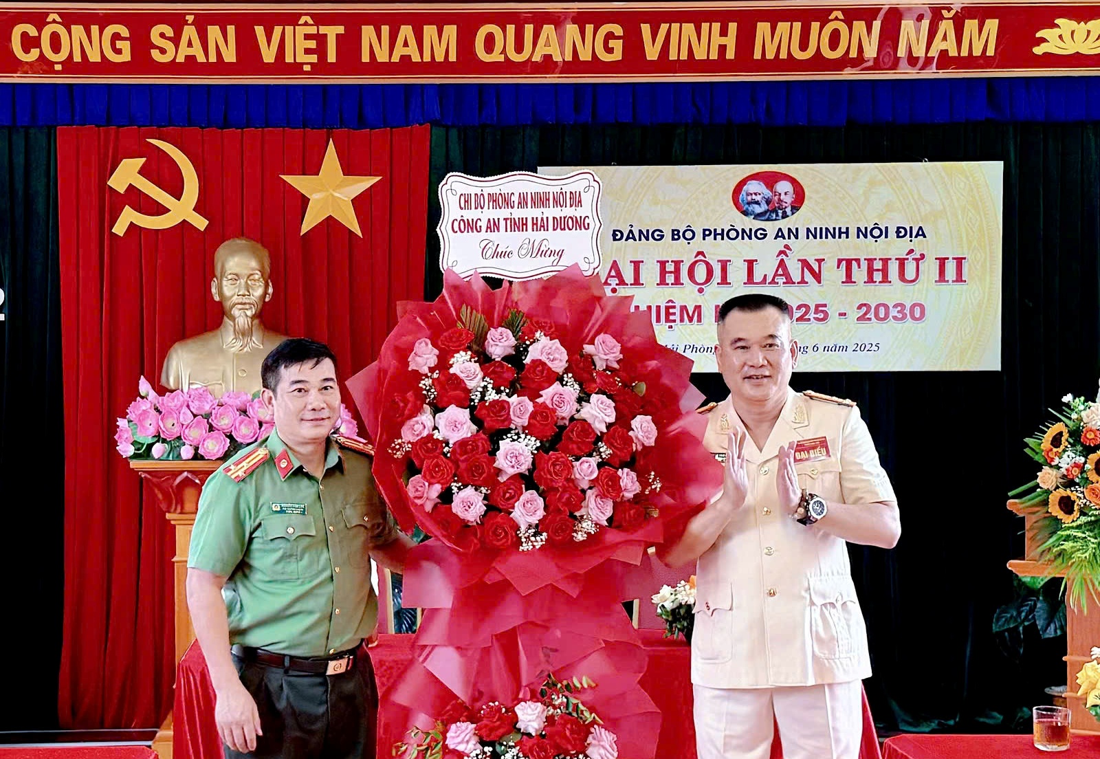 Đại hội Đảng bộ Phòng An ninh nội địa lần thứ 2, nhiệm kỳ 2025 - 2030 thành công tốt đẹp